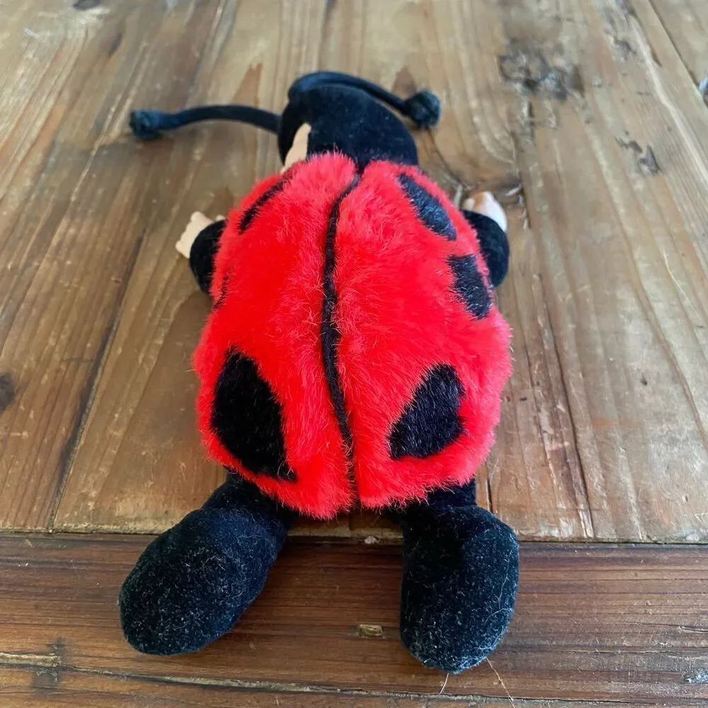 1997 Anne Geddes Sleeping Baby Ladybug Plush Doll 12”